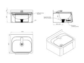 Britex Knee Operated Basin