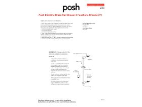 Installation Instructions - Posh Domaine Brass Rail Shower 3 Functions (4 Star)