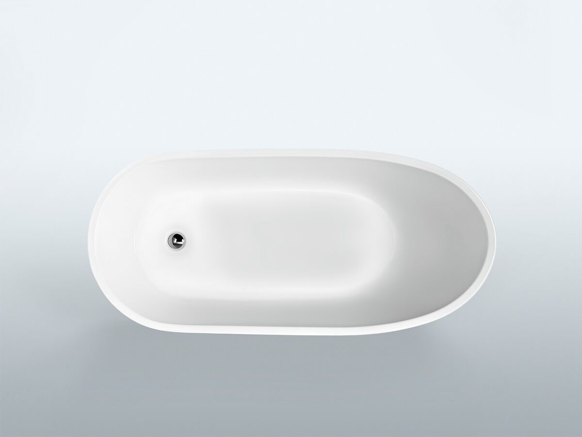 Kado Arc Flat Rim Freestanding Bath 1690mm x 775mm White