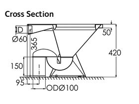3Monkeez Pedestal Pan S Trap Stainless Steel (3 Star)
