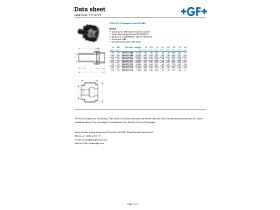 Data Sheet - Cool-Fit 4.0 PE/ABS Adaptorer Union PE100 PN10
