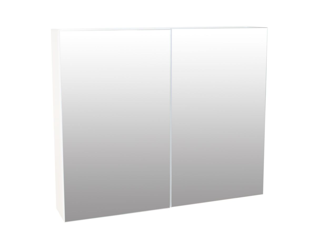 Posh Bristol T-Series 900mm Mirror Cabinet 2 Door White