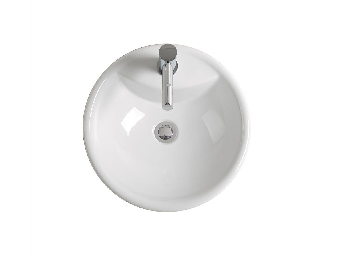 Mizu Drift Semi-Recessed Basin 430mm 1 Taphole White