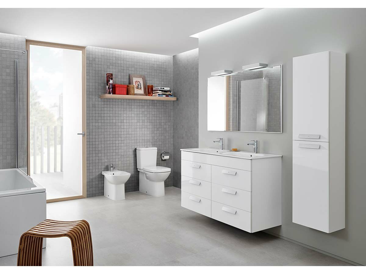 Roca Debba Close Coupled Back to Wall Back Inlet Toilet Suite with Soft