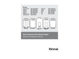 User Manual - Rinnai Commercial Continuous Flow HD28 Internal
