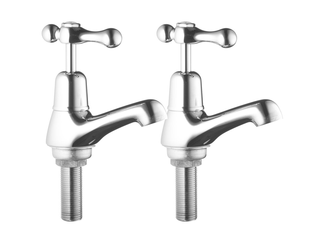 Posh Bristol Pillar Taps Lever Ceramic Disc Chrome (0 Star)