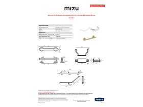 Specification Sheet - Mizu Drift 40 Degree Accessible WC Kit Left Hand Brushed Brass