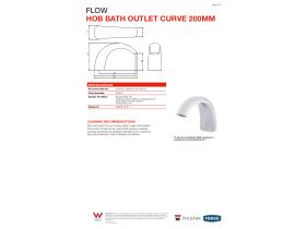 Technical Guide - Phoenix Flow Hob Bath Outlet 200mm Round Edge Chrome