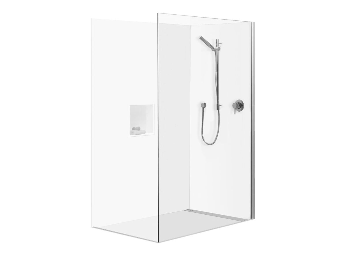 Glacier 2 Sided Shower Tray & Walk In Screen Right Hand Fixed