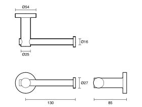 Scala Straight Toilet Roll Holder