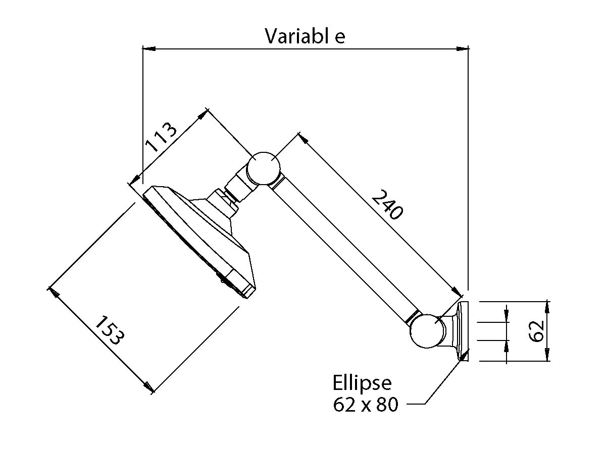 Satinjet Escape MK2 Hi Rise Shower Chrome (3 Star)
