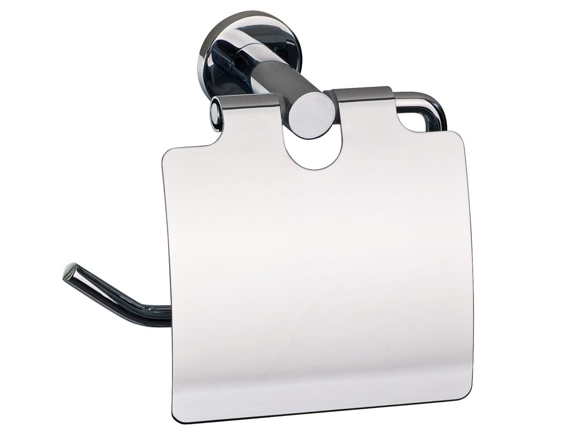 Mizu Drift Loop Toilet Roll Holder with Cover Chrome from Reece