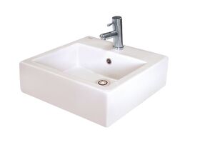 Porcher Quatre Above Counter Basin 1TH 450mm White