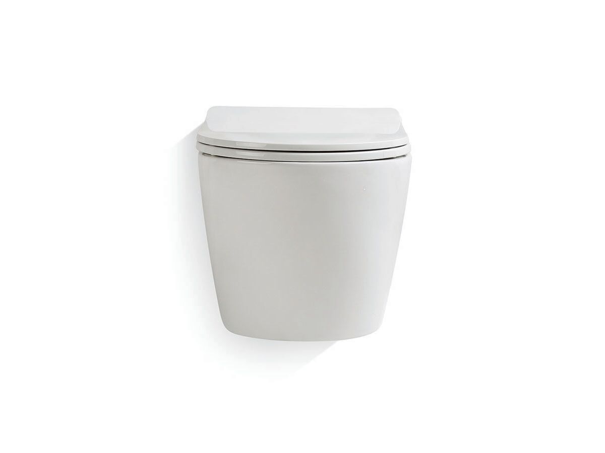 Kado Lux Wall Hung Pan with Soft Close Quick Release Seat Thin White (4 Star)