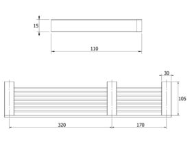 Milli Edge Soap Rack Extended Chrome