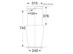 American Standard Concept Overheight Close Coupled Back to Wall Back Inlet Toilet Suite with a Soft Close Quick Release White Seat (4 Star)