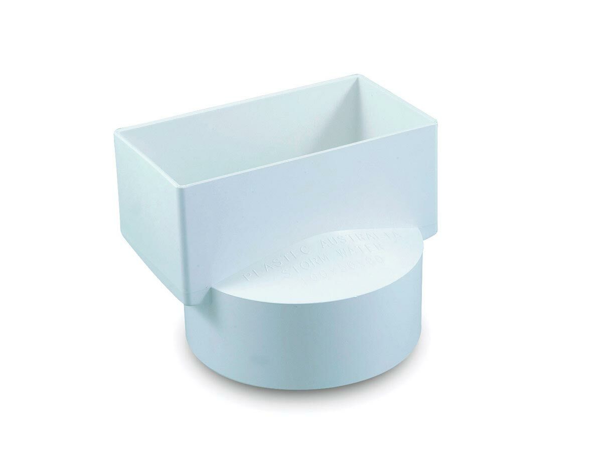 PVC Stormwater Downpipe Adaptor 100mm x 50mm x 90mm from Reece