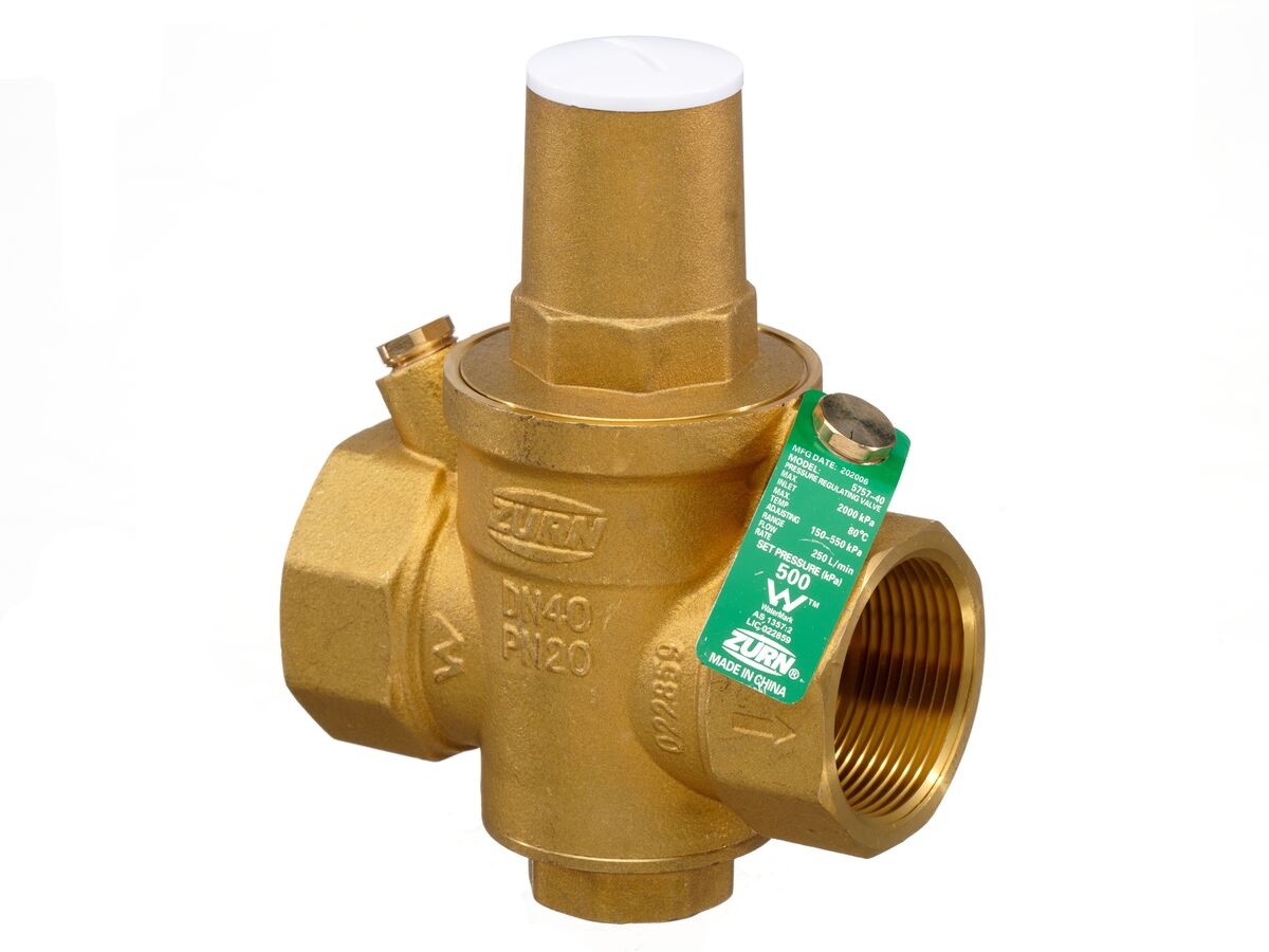 Zurn ZPR Pressure Reduction Valve 40mm Adjustable Set to 500kPa from Reece
