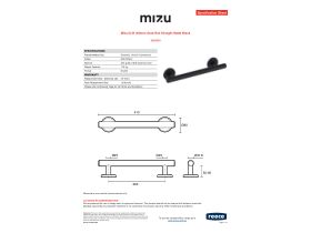 Specification Sheet - Mizu Drift 300mm Grab Rail Straight Matte Black