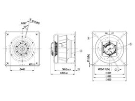 EC Centrifugal Fan Radipac Spider 450mm 400V