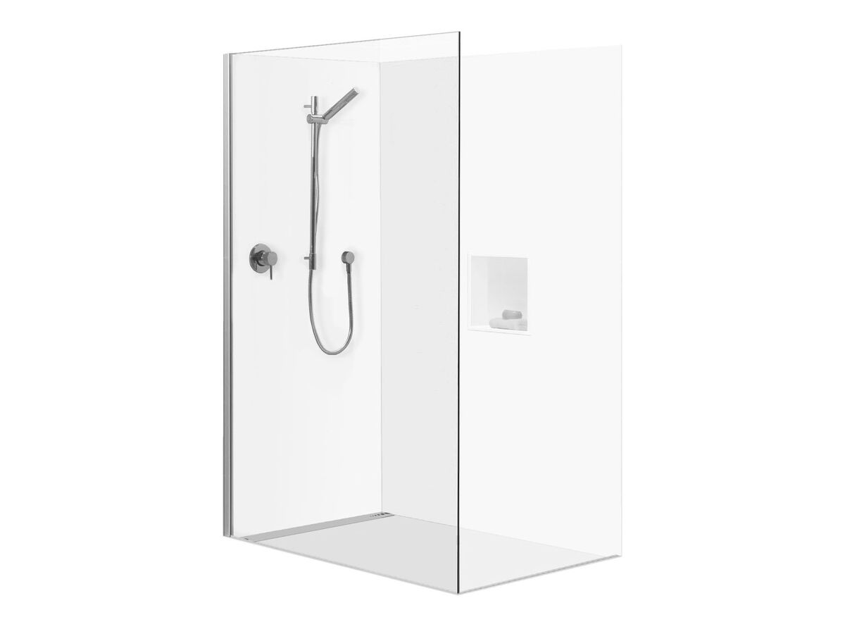 Glacier 2 Sided 1400 x 1000 Shower Tray & Walk In Screen Left Hand