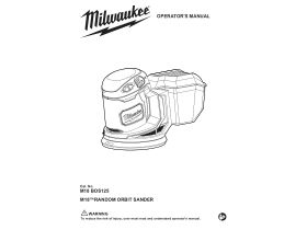 User Manual - Milwaukee M18 Fuel Random Orbital Sander 18V