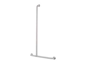 Mobi Grab Rail Invert "T"" Left Hand 1100mm x 600mm Polished Stainless Steel"