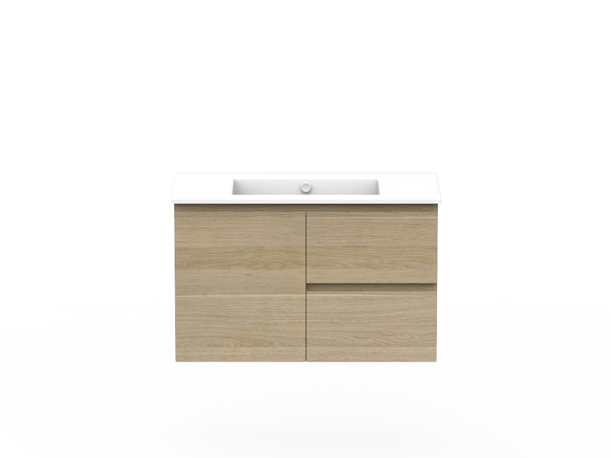 Posh Domaine Plus 900mm Wall Hung Vanity Unit Conventional Ceramic Top