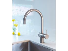 Scala Sink Mixer Large Curved Spout Right Hand 316 Stainless Steel (4 Star)