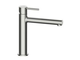 Mizu Drift Mid Basin Mixer Straight Spout Brushed Nickel (6 Star)