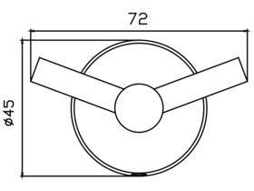 Posh Solus Robe Hook Chrome