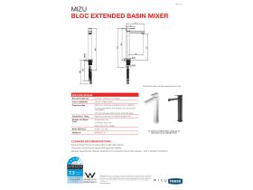 Technical Guide - Mizu Bloc Extended Basin Mixer Chrome (4 Star)