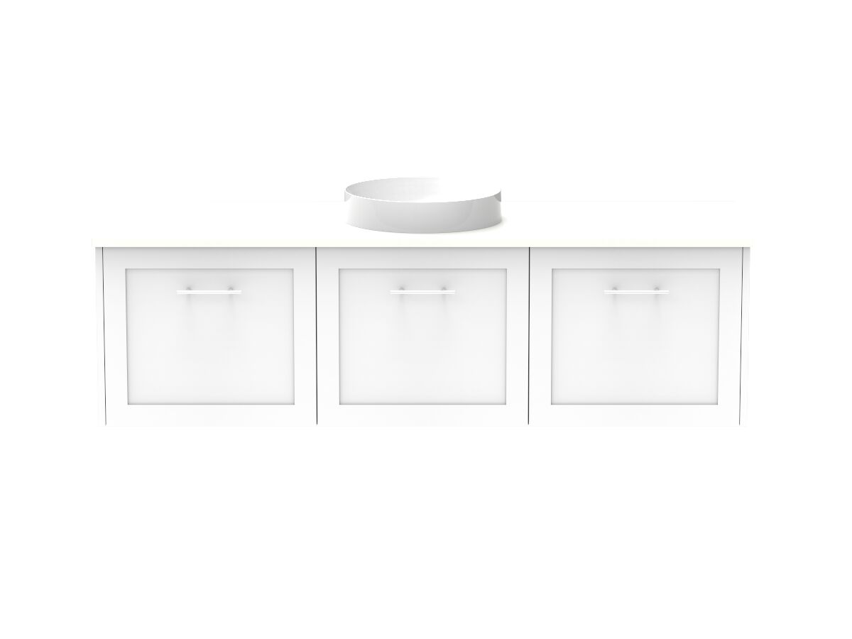 Kado Lux All Door 1500mm Centre Bowl Wall Hung Friday Quartz
