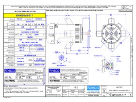 Technical Drawing - Fasco Fan Motor 240V 1500W 809455SVB-B17
