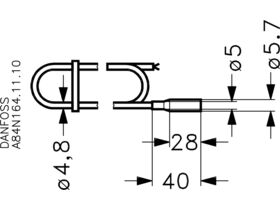 Danfoss PT1000 Temp Sensor AKS 21 M 084N2007