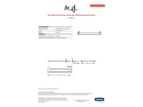 Specification Sheet - Milli Meld Edit Double Towel Rail 600mm Brushed Nickel