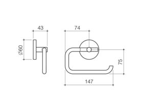 Liano Nexus Toilet Roll Holder Black