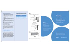 Installation Instructions - Caroma Cube Back To Wall Freestanding Bath 1600 White