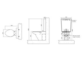 Ambulant WC Toilet Suite and Seat P Trap Stainless Steel 3 Star