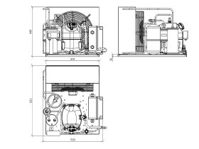 Tecumseh EVO Condensing Unit 1.25hp R404 MHBP EPCH4517Z 1 Phase