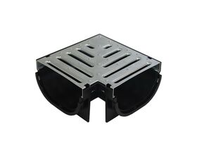 Easydrain Compact Corner with Galvanized Grate