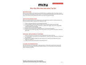 Installation Instructions - Mizu Bloc MK2 Wall Bath Mixer Tap Set