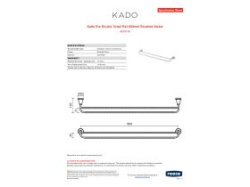 Specification Sheet - Kado Era Double Towel Rail 900mm Brushed Nickel