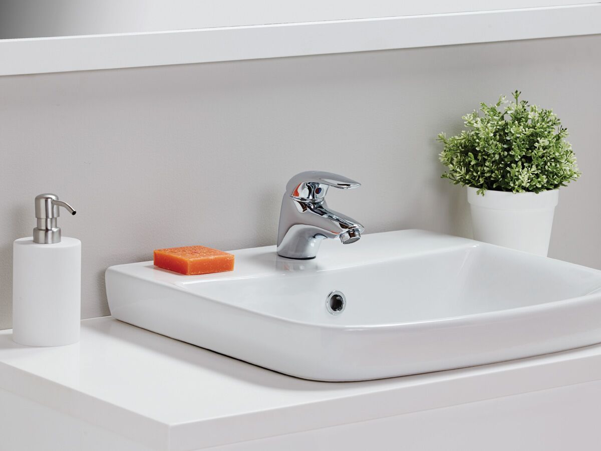 Porcher Cygnet Semi Inset Basin 1 Taphole White