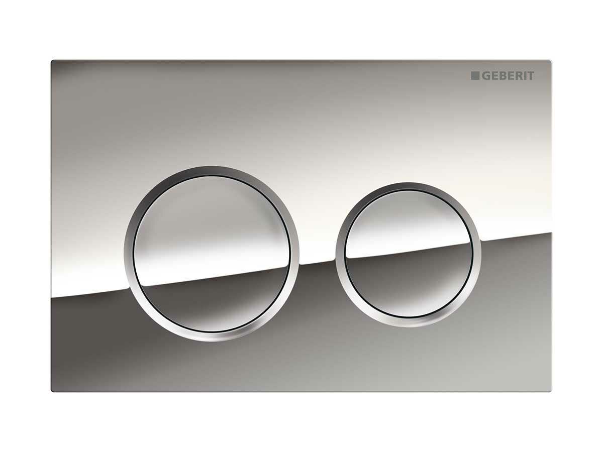 Geberit Omega 20 Dual Flush Button Chrome/ Satin/ Chrome from Reece