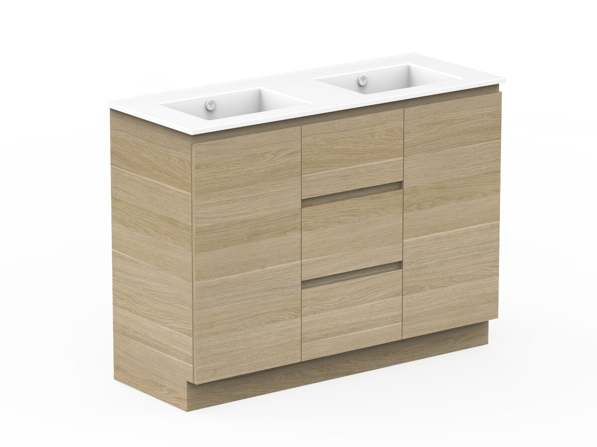 Posh Domaine Plus 1200mm Floor Mount Vanity Unit Conventional Double