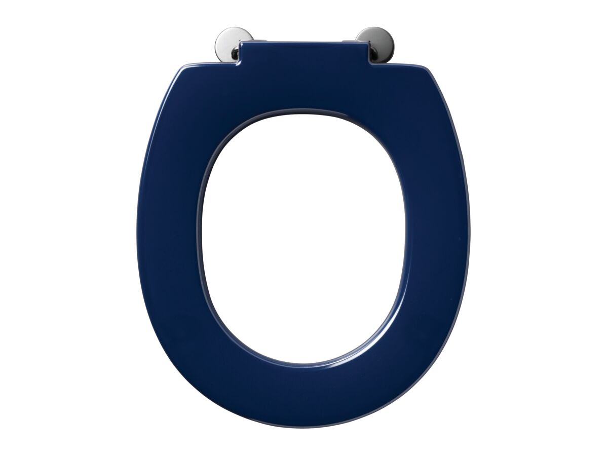 Portman 21 Single Flap Toilet Seat Steel Blue