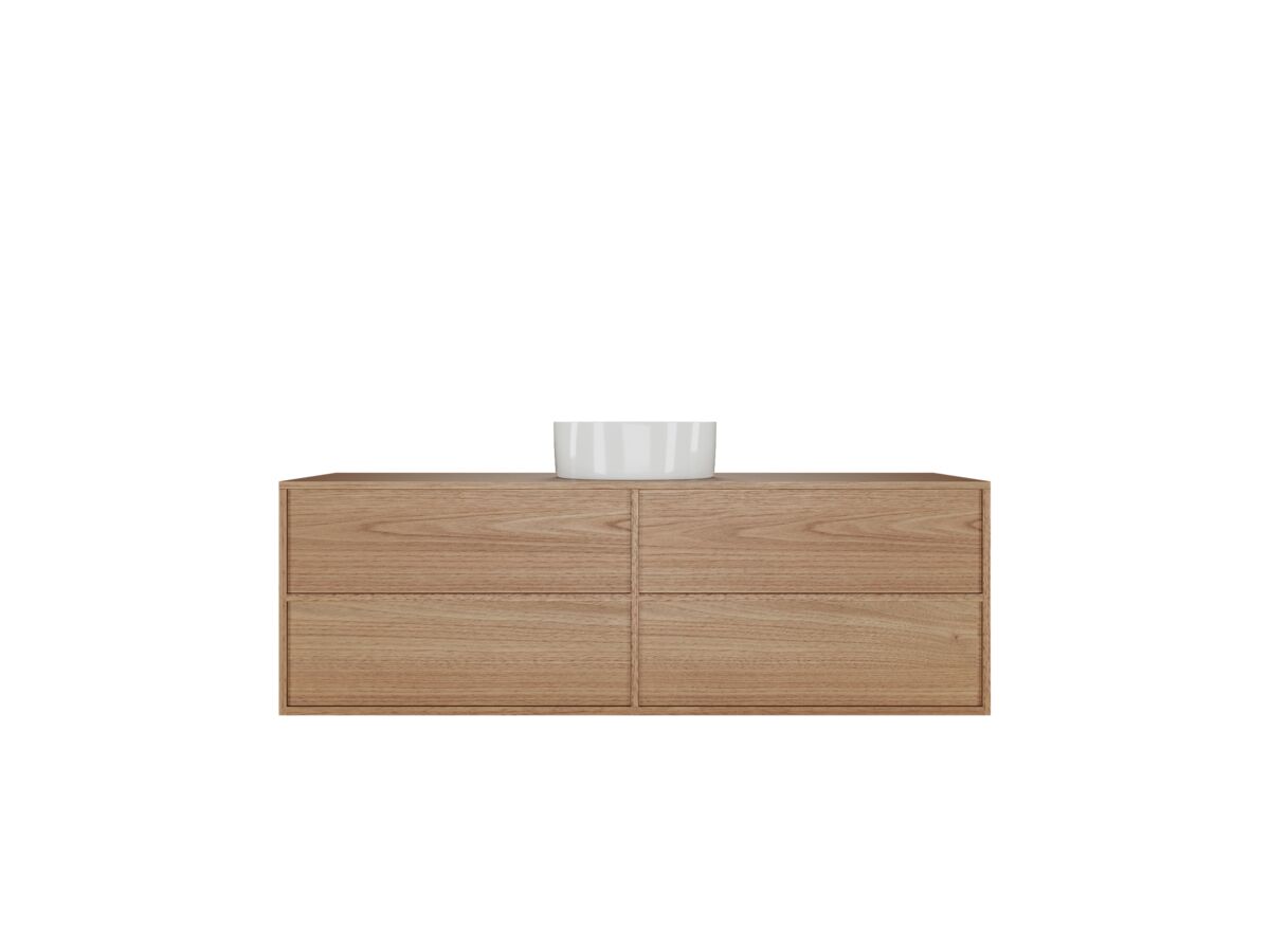 Kado Aspect 1500mm Wall Hung Vanity Unit Single Bowl Timber Top from Reece