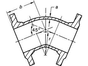 Dimax Ductile Iron Bend (Flange x Flange) PN16 B5 x 45 Degrees