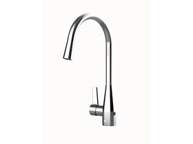 Memo Sia Sensor Gooseneck Sink Mixer Tap Dual Function Left Hand Lever Chrome (4 Star)